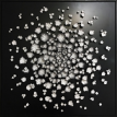 Starflower, 80 x80cm, papercut in wire with swarovski crystals